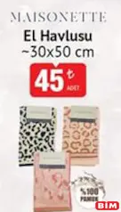 MAİSONETTE EL HAVLUSU 30X50 CM